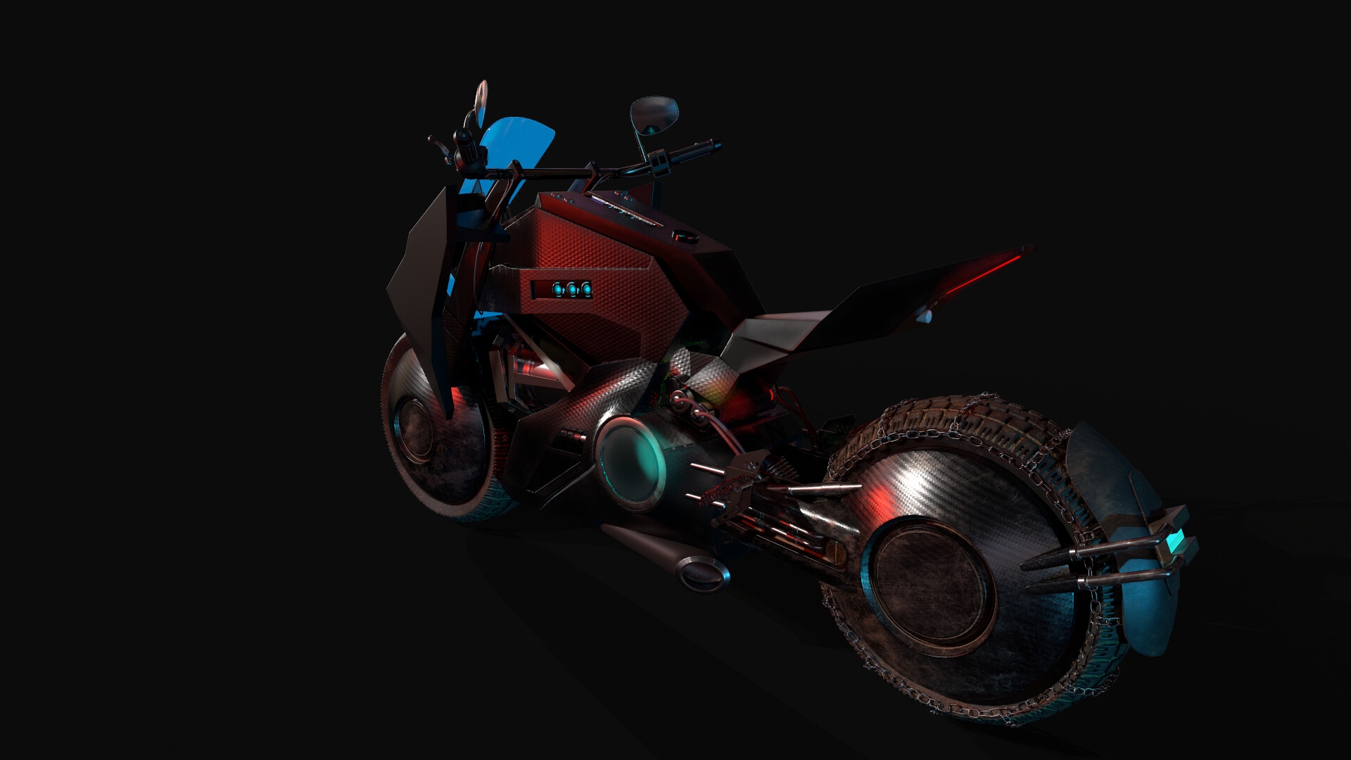 Futuristic motorcycle